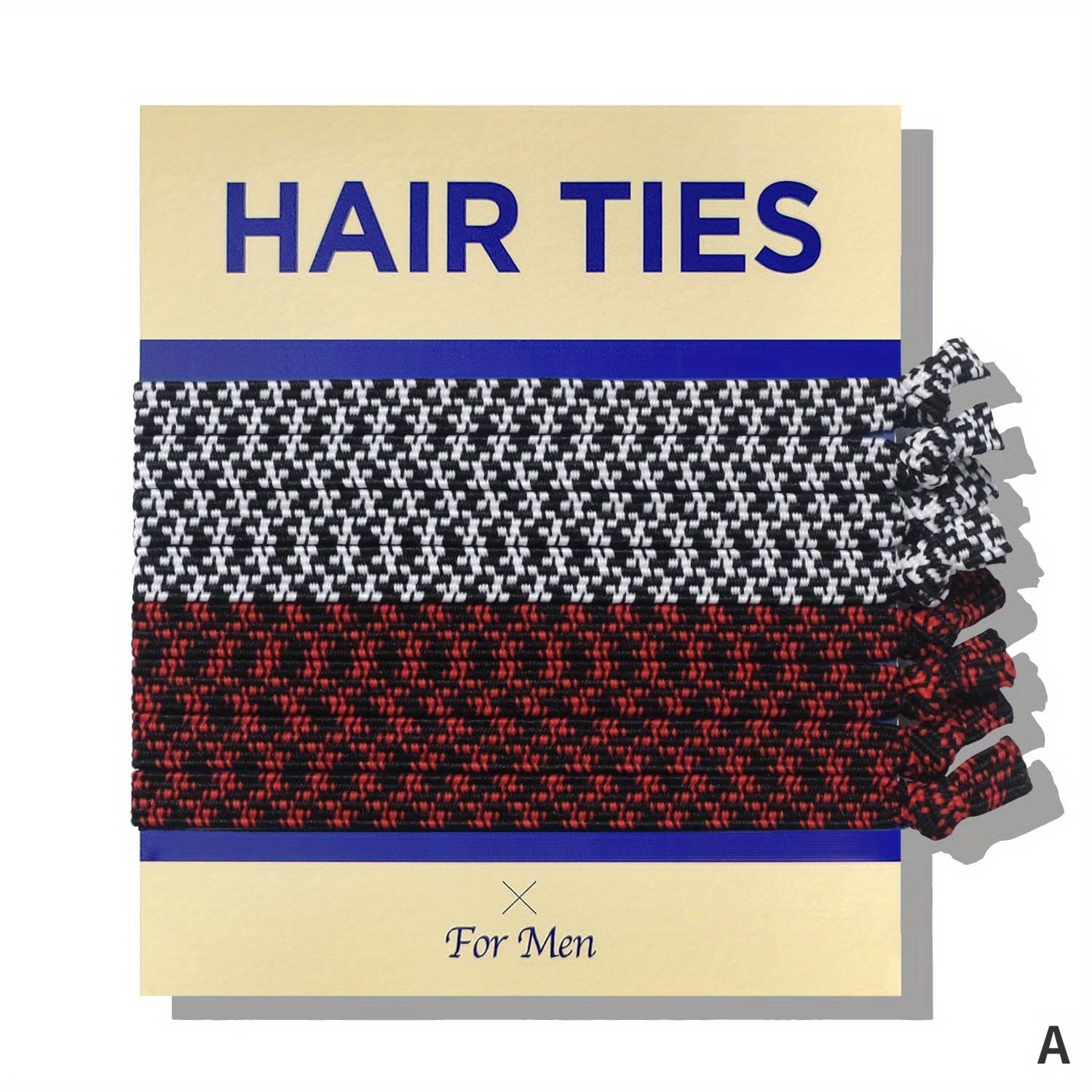 8pcs Sports Striped Hair Tie Hair Rope Ponytail Holder Men Accessories