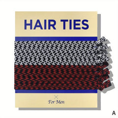 8pcs Sports Striped Hair Tie Hair Rope Ponytail Holder Men Accessories