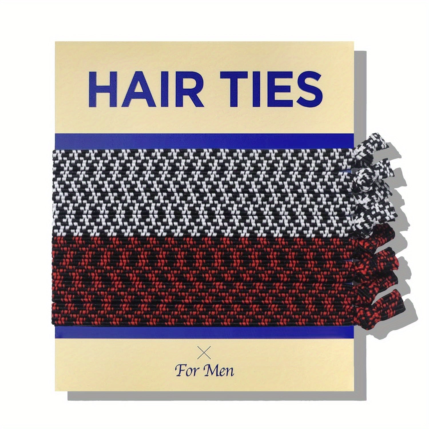 8pcs Sports Striped Hair Tie Hair Rope Ponytail Holder Men Accessories
