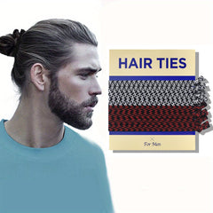 8pcs Sports Striped Hair Tie Hair Rope Ponytail Holder Men Accessories