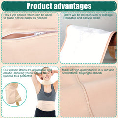 3pcs Washable Reusable Waist Neck Pack Set with Adjustable Strap