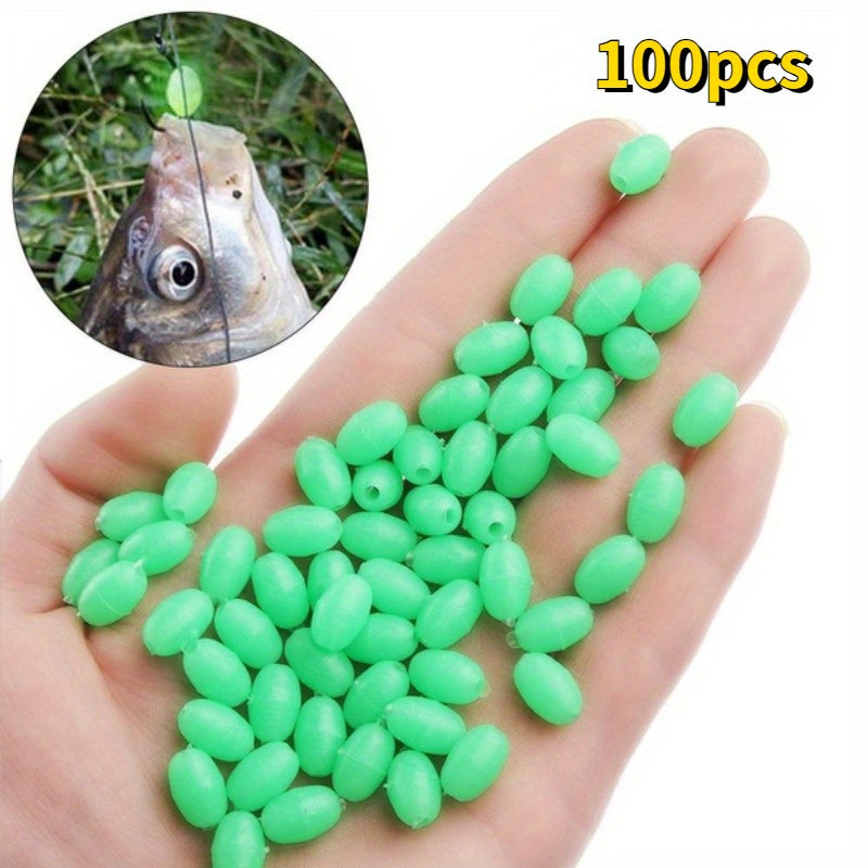 100pcs Luminous Night Fishing Beads Seawater Fishing Accessories