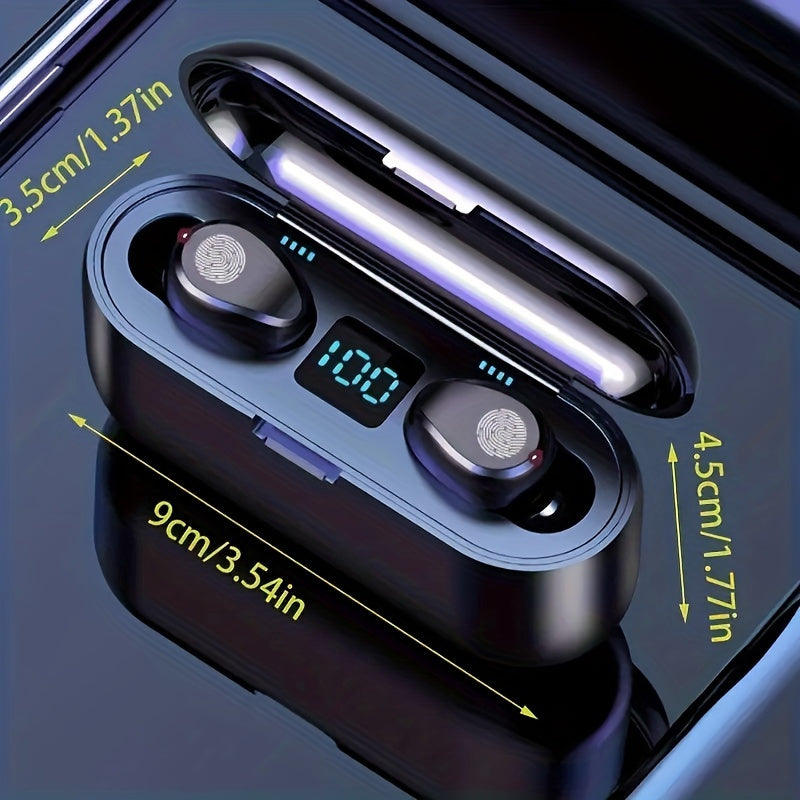 Wireless Headphones W Digital Display IPX7 Waterproof