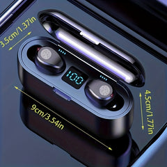 Wireless Headphones W Digital Display IPX7 Waterproof