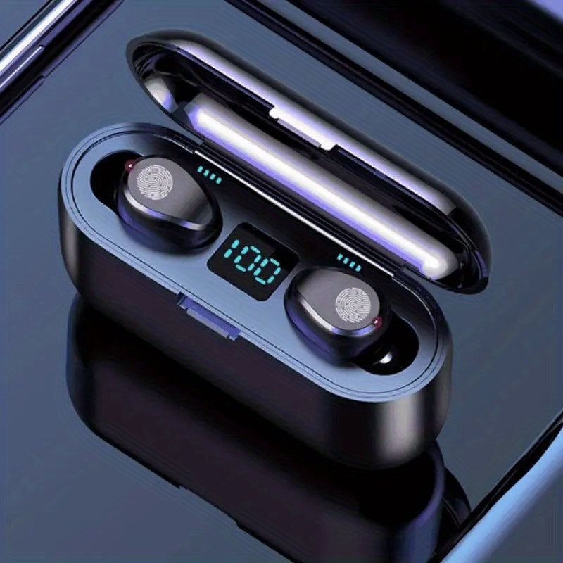 Wireless Headphones W Digital Display IPX7 Waterproof