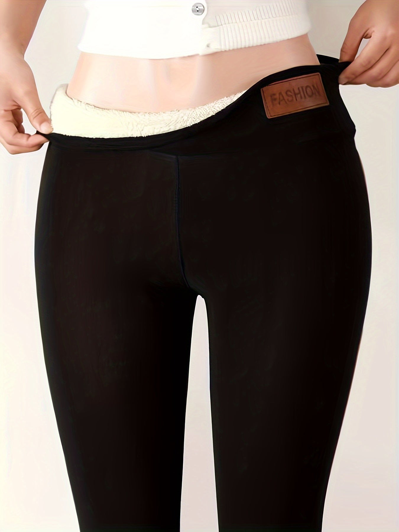 Winter Warm Thick Long Leggings High Waist Elastic Slim Leggings