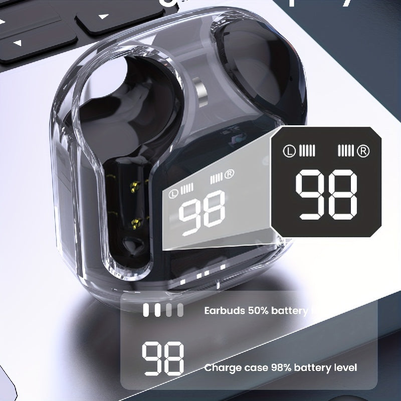 Transparent Waterproof Wireless Earbuds V5.3