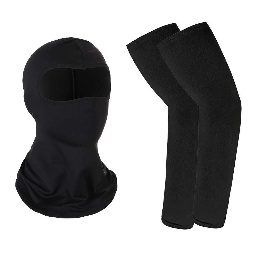 Camouflage Balaclava & Arm Sleeves Set for Outdoor Sports