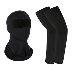 Camouflage Balaclava & Arm Sleeves Set for Outdoor Sports