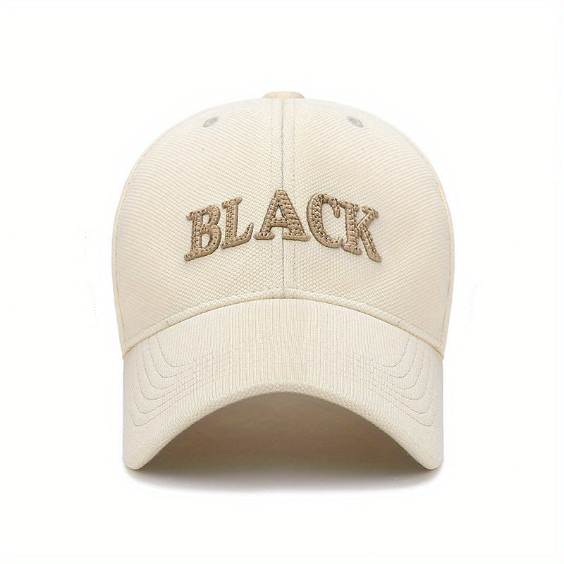 Embroidered Letter Baseball Cap Curved Brim Sunshade Cap