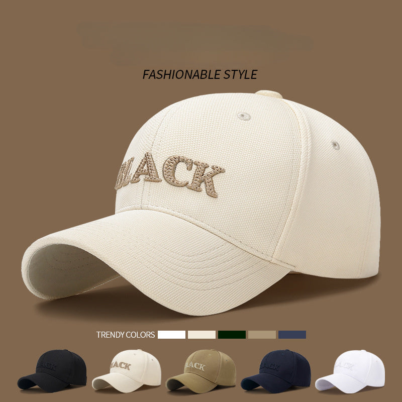 Embroidered Letter Baseball Cap Curved Brim Sunshade Cap