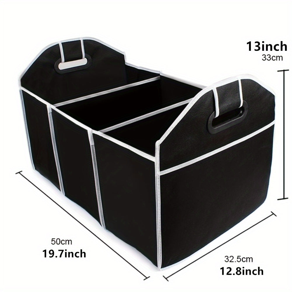 2pcs Car Trunk Cargo Storage Bag Foldable Box For Car And Trunk
