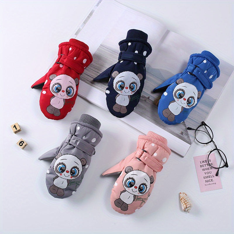 Kids Winter Outdoor Mittens Anti freeze Warm Gloves
