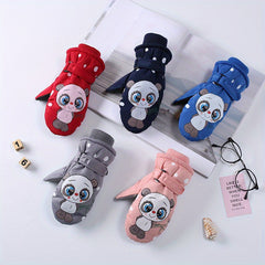 Kids Winter Outdoor Mittens Anti freeze Warm Gloves