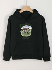 Farm Print Hooded Sweatshirt for Kids