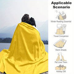 Dragon Printing Art Blanket Flannel Warm Throw Blanket for Bedroom