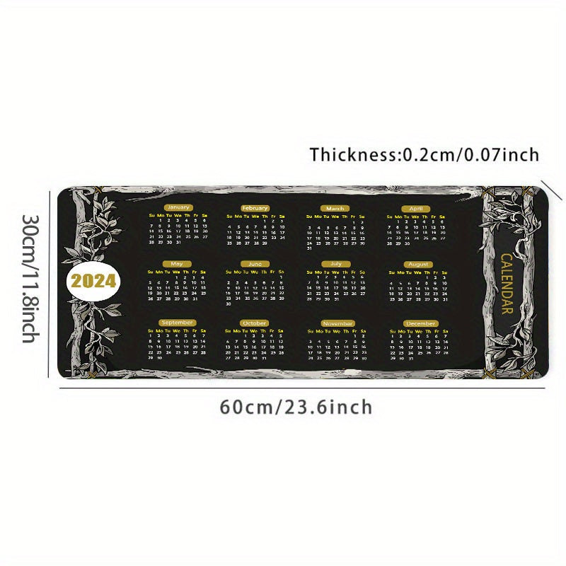 Large Gaming Mouse Pad With 2mm Rubber Base - Desk and Keyboard Pad