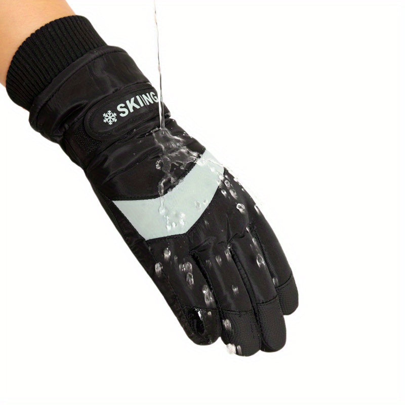 Men's Winter Ski Gloves Warm Touch Screen Outdoor Riding Mountaineering