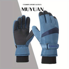 Men's Winter Ski Gloves Warm Touch Screen Outdoor Riding Mountaineering