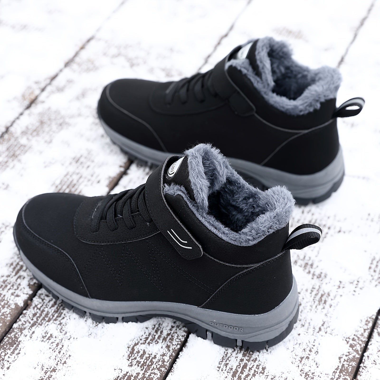 Women's Platform Ankle Snow Boots Fleece Liner Winter Shoes