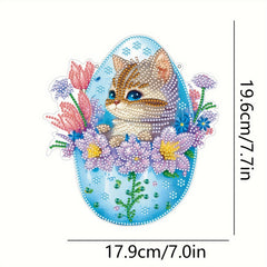 Cat Pattern Diamond Painting Pendant Kit