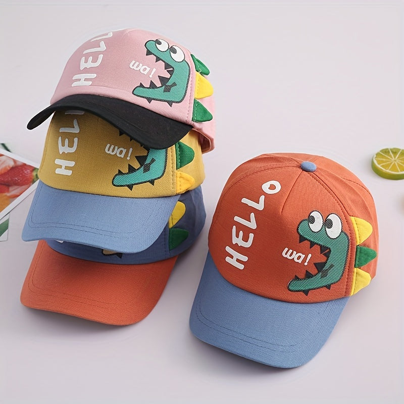 Kids Dinosaur Graphic Sun Protection Baseball Cap