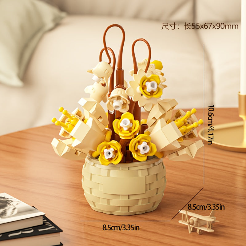 Mini Flower Building Blocks 3D Puzzle Toy Decoration Gift