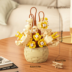 Mini Flower Building Blocks 3D Puzzle Toy Decoration Gift