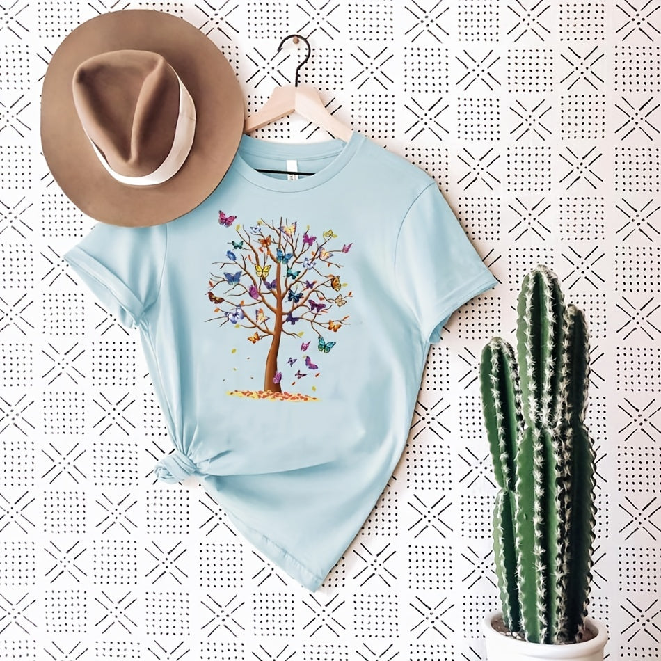 6pcs Tree Heat Sticker On T shirt DIY Iron On Transfer For Clothing