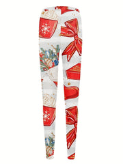Christmas Leggings Women's Plus Christmas Print High Rise