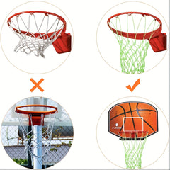 Fluorescent Glow Basketball Net Nylon Braided High Elastic Durable