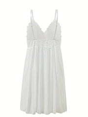 Floral Jacquard Lace V Neck Cami Dress