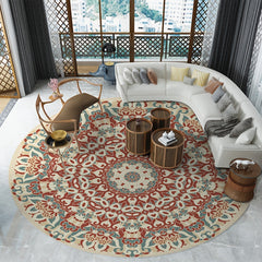 Bohemian Moroccan Round Fluffy Area Rug for Living Room Bedroom