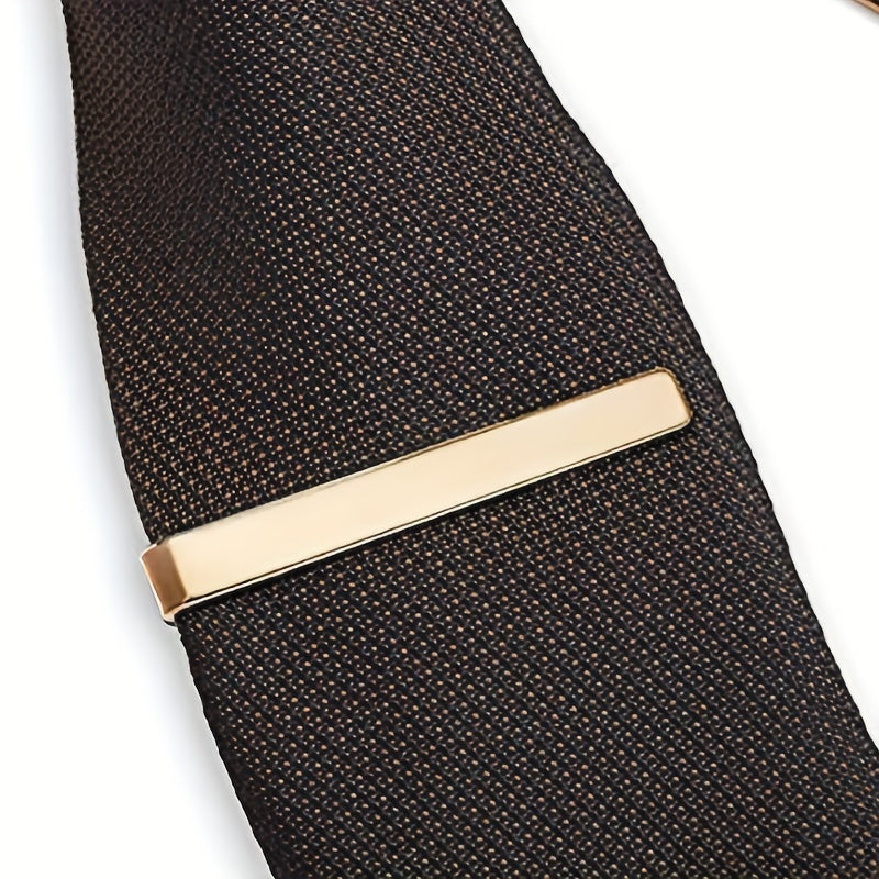 1pc Men's Tie Clip Suit Accessories Golden
