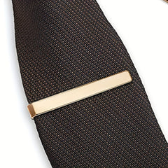 1pc Men's Tie Clip Suit Accessories Golden