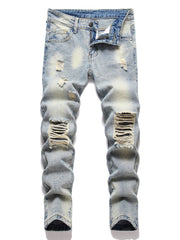 Boys Ripped Denim Jeans Long Pants Casual Kids Clothes