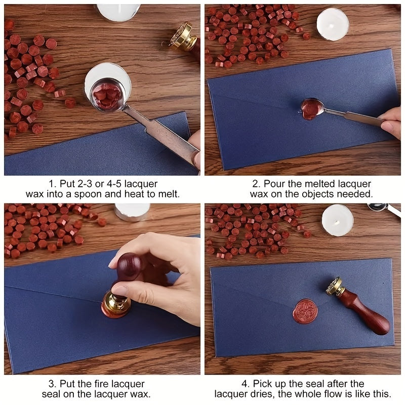 210pcs Wine Red Seal Wax Beads Canned Wax Pellets Fire Lacquer Sealing Wax Envel