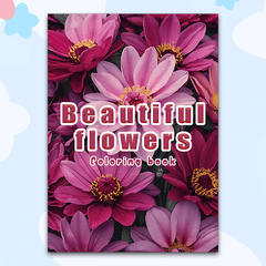 Flowers Adult Coloring Book Pink & Purple Floral Perfect Gift Holidays Birthdays