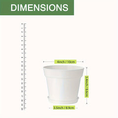 Small Plastic Plant Pots with Saucers for Flowers Succulents Seed Start