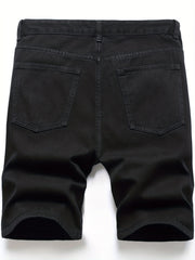 Men's Cotton Distressed Denim Shorts - Summer Street Style
