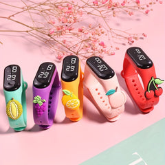Boys Girls Teen Cartoon Silicone Multifunctional Electronic Watch