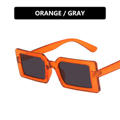 Small Rectangle Sunglasses Women Square Sunglasses Vintage Wide Frame Eyewear