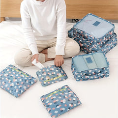 6pcs Lightweight Packing Cubes Set for Suitcase Clothing Underwear Shoes Storage