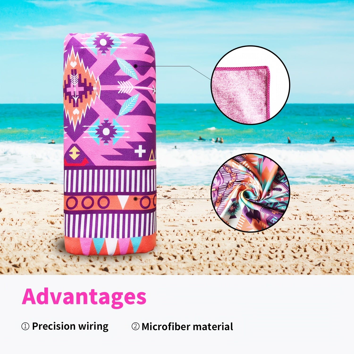 Bohemian Printed Beach Towel Quick Drying & Ultra Absorbent