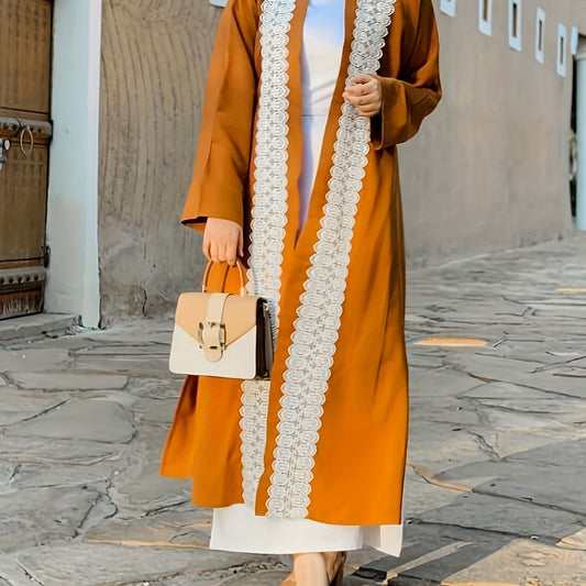 Abaya Dress Open Front Maxi Cardigan