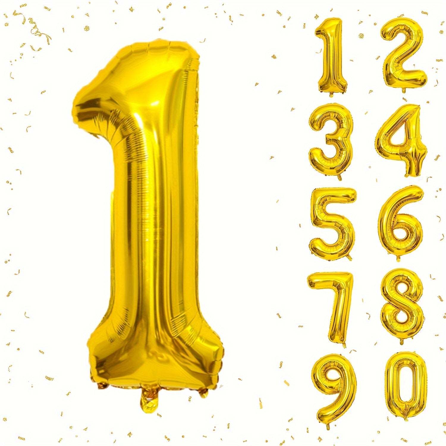 Gold Number Balloon Birthday Decoration