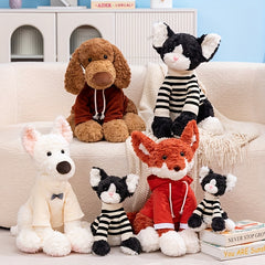 Animal Plush Toys Fox Cat Dog for Room Decoration