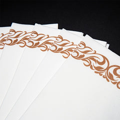 25 Pcs Disposable Western Food Dust Paper Towel Silver Napkin Lace Paper