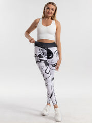 Pop Art Print High Waisted Leggings