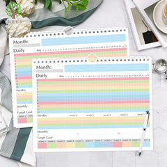 Trees Habit Tracker Wall Calendar & Journal Spiral Binding 10.8 Inches